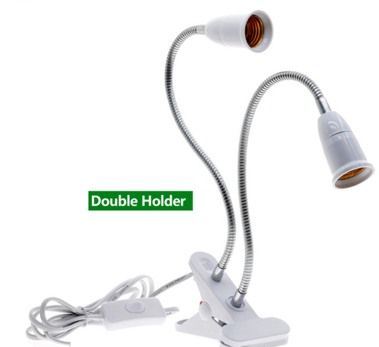 CLIP E27 GOOSENECK BULB HOLDER, FLEXIBLE GROW LIGHT LAMP