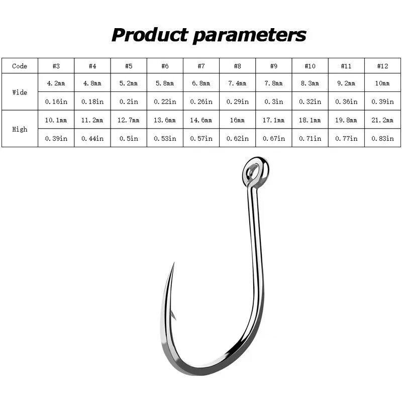 400 x HIGH CARBON STEEL FISHING HOOKS IN BOX