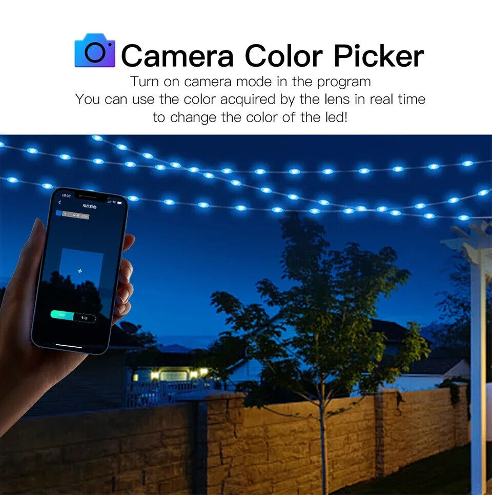 LED SMART BLUETOOTH STRING LIGHTS REMOTE CONTROL FAIRY LIGHTS RGBIC CHRISTMAS