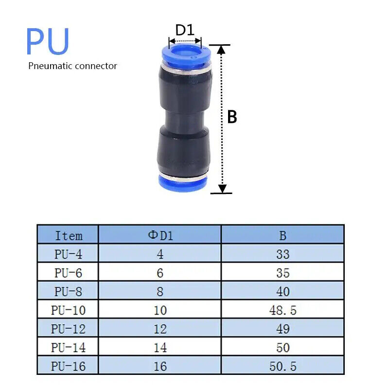 AQUARIUM / POND CO2 COUPLER 4 6 8 10 12mm