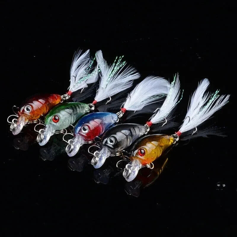 5 x MINNOW FISHING LURES SET 4.5cm