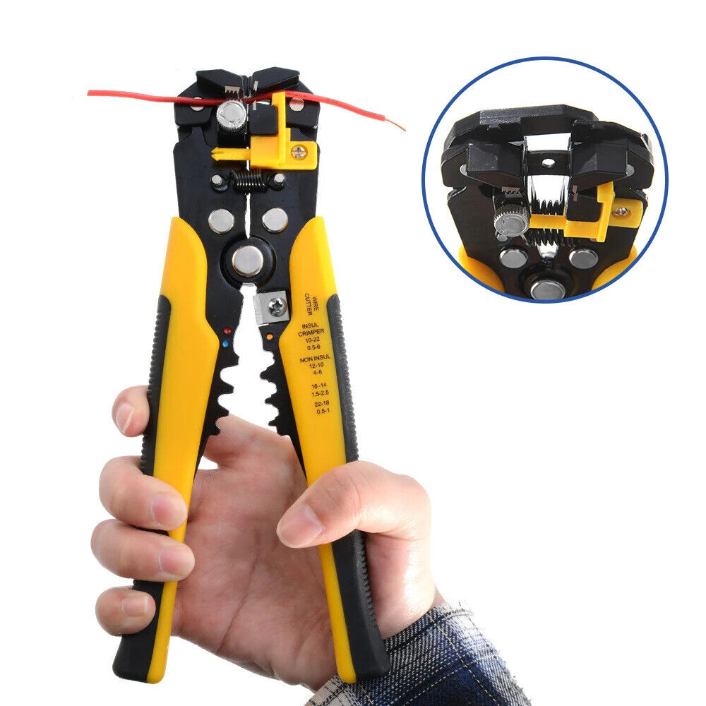 RED AUTOMATIC WIRE STRIPPERS HAND TOOL