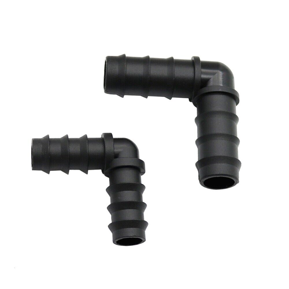 AQUARIUM / POND BARBED ELBOW FLEXIBLE PIPE HOSE CONNECTOR 13mm, 16mm & 25mm
