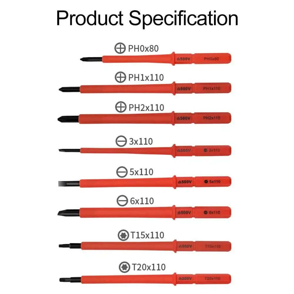10 PCS INSULATED SCREWDRIVER SET