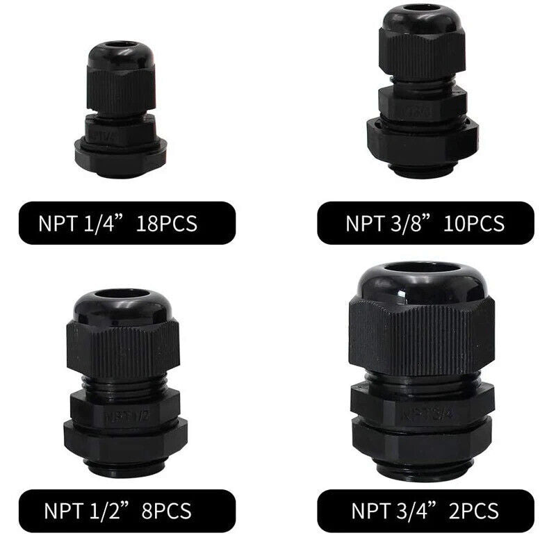 38 x WATERPROOF CABLE GLAND SET