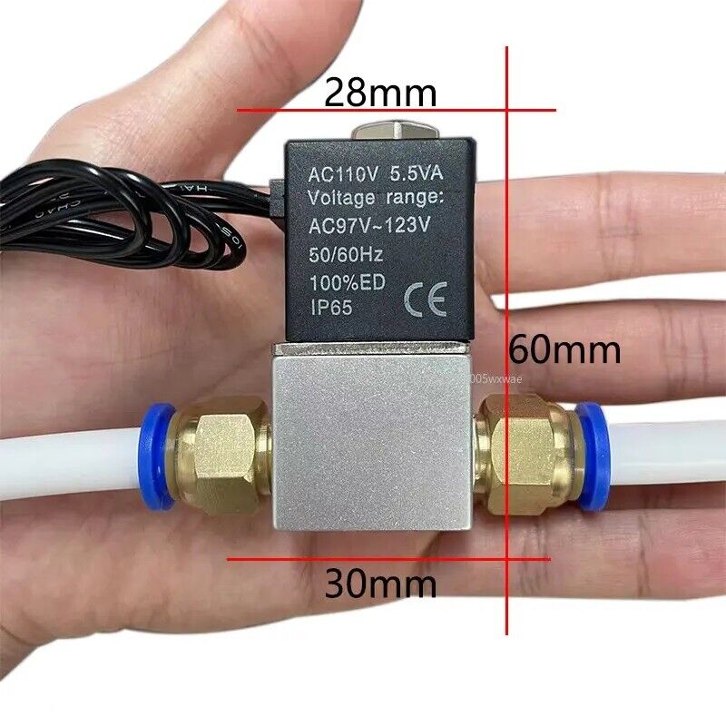 AQUARIUM CO2 SOLENOID VALVE, NORMALLY CLOSED