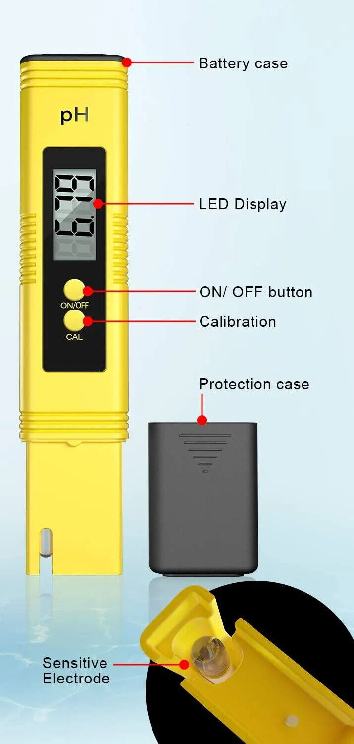 AQUARIUM HANDHELD PH METER WITH CASE