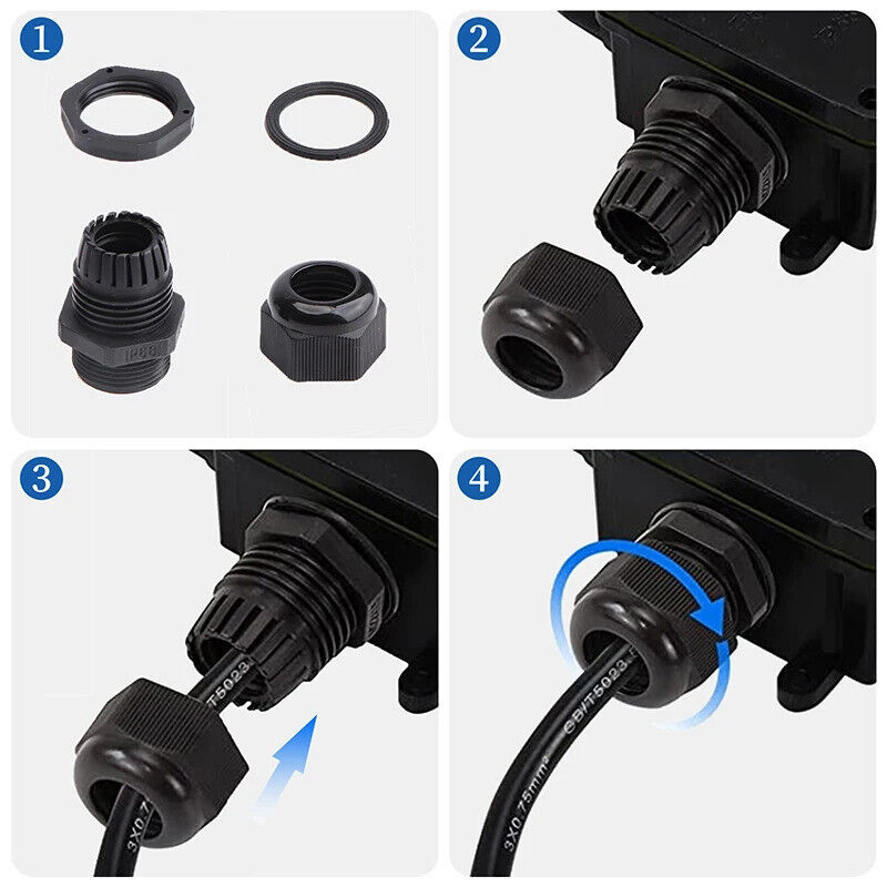 38 x WATERPROOF CABLE GLAND SET