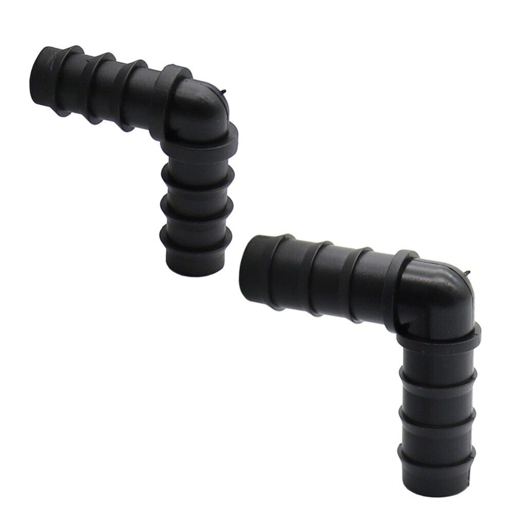 AQUARIUM / POND BARBED ELBOW FLEXIBLE PIPE HOSE CONNECTOR 13mm, 16mm & 25mm