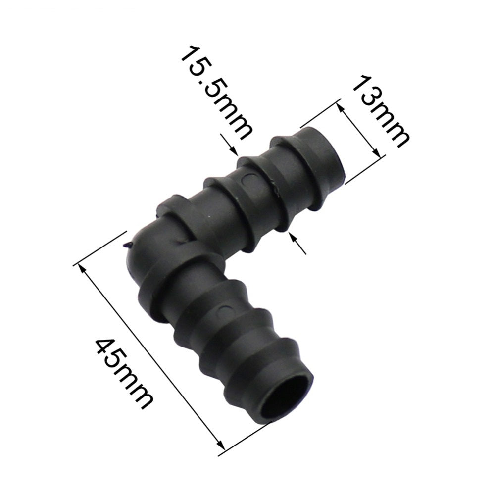AQUARIUM / POND BARBED ELBOW FLEXIBLE PIPE HOSE CONNECTOR 13mm, 16mm & 25mm
