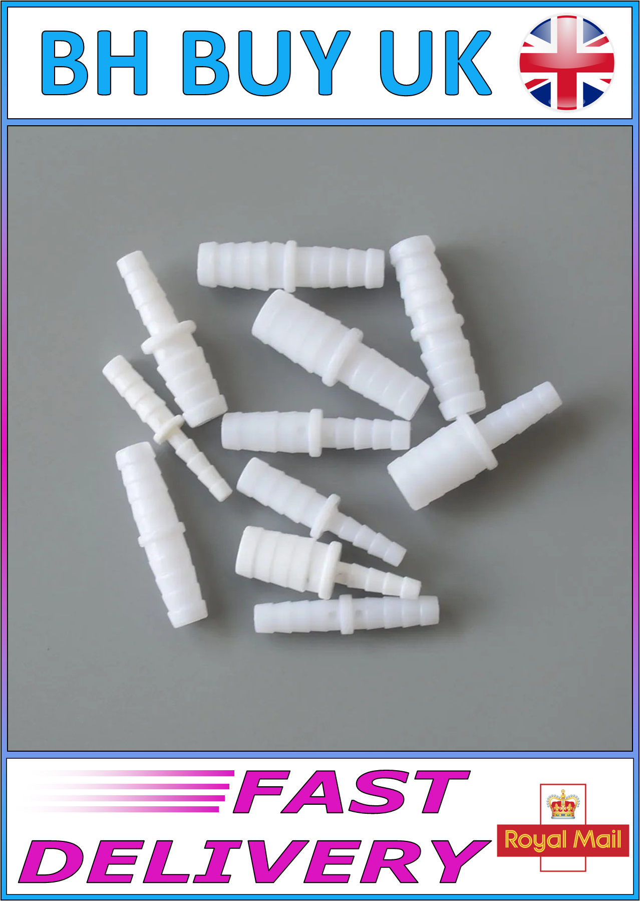 4 6 8 9 10 11 12mm REDUCING BARB CONNECTOR