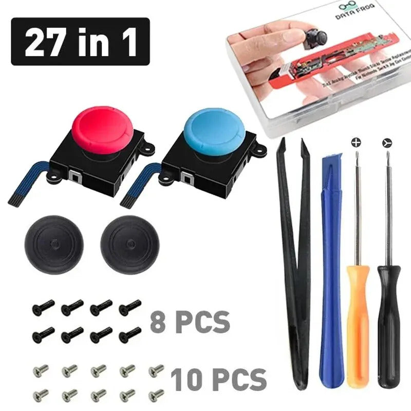 27 PIECE NINTENDO SWITCH REPLACEMENT JOY STICK TOOL KIT