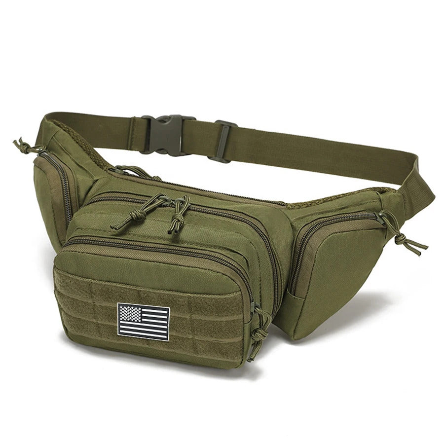 TACTICAL CROSSBODY WAIST BAG RUNNING CYCLING SPORTS BELT POUCH PHONE KEY HOLDER