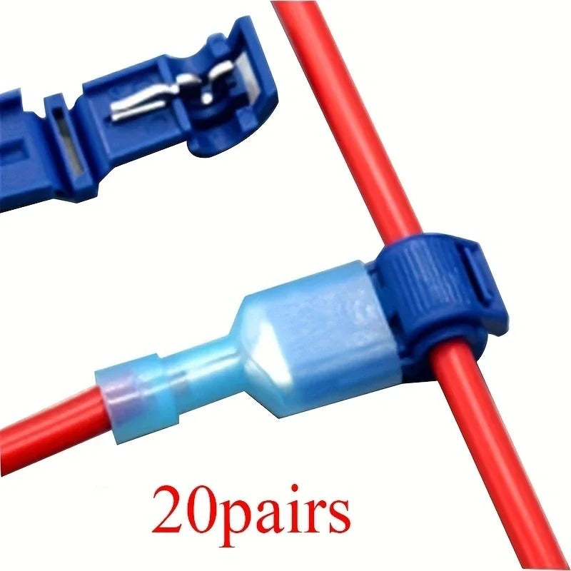 20 PAIRS QUICK CONNECT ELECTRICAL SPLICE & SPADE CONNECTORS