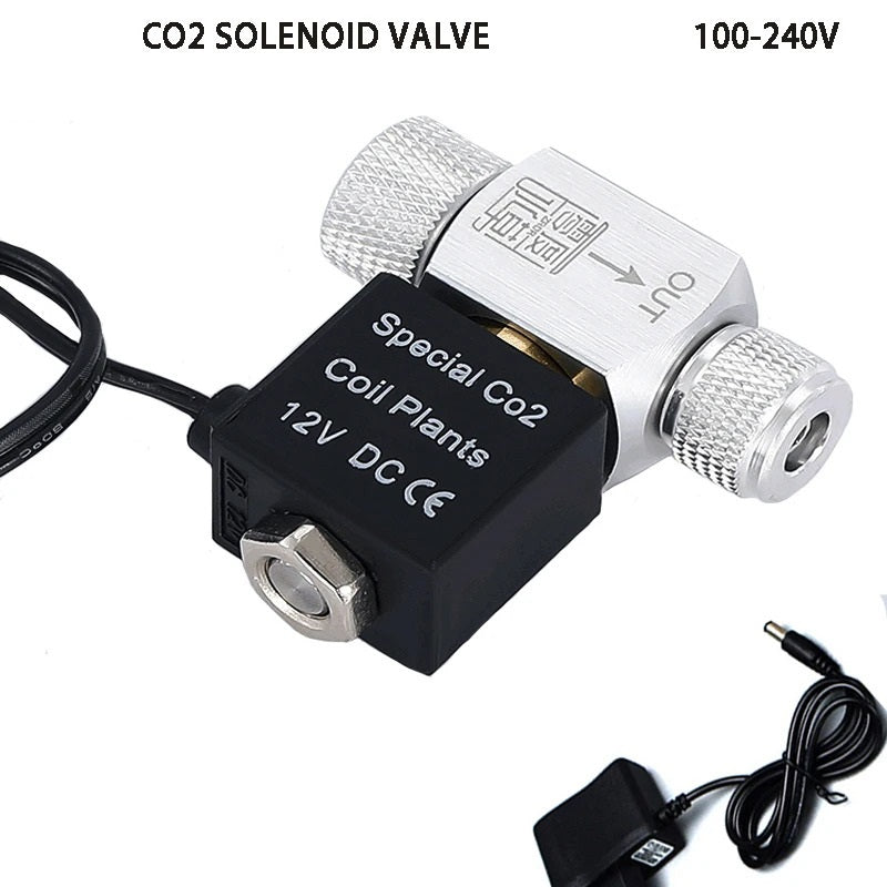 AQUARIUM CO2 VALVE WITH UK PLUG - NORMALY CLOSED