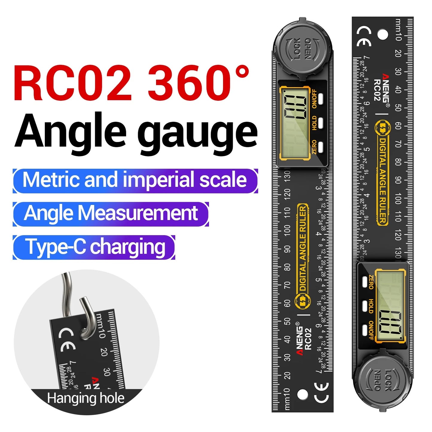 RECHARGABLE DIGITAL ANGLE GAUGE