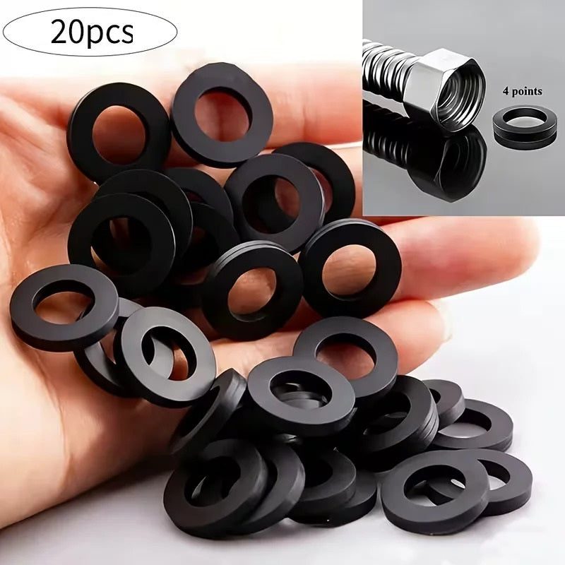 20 x RUBBER O RINGS PLASTIC WASHERS DRAIN SEALS SINK PLUMBING GASKETS TAP