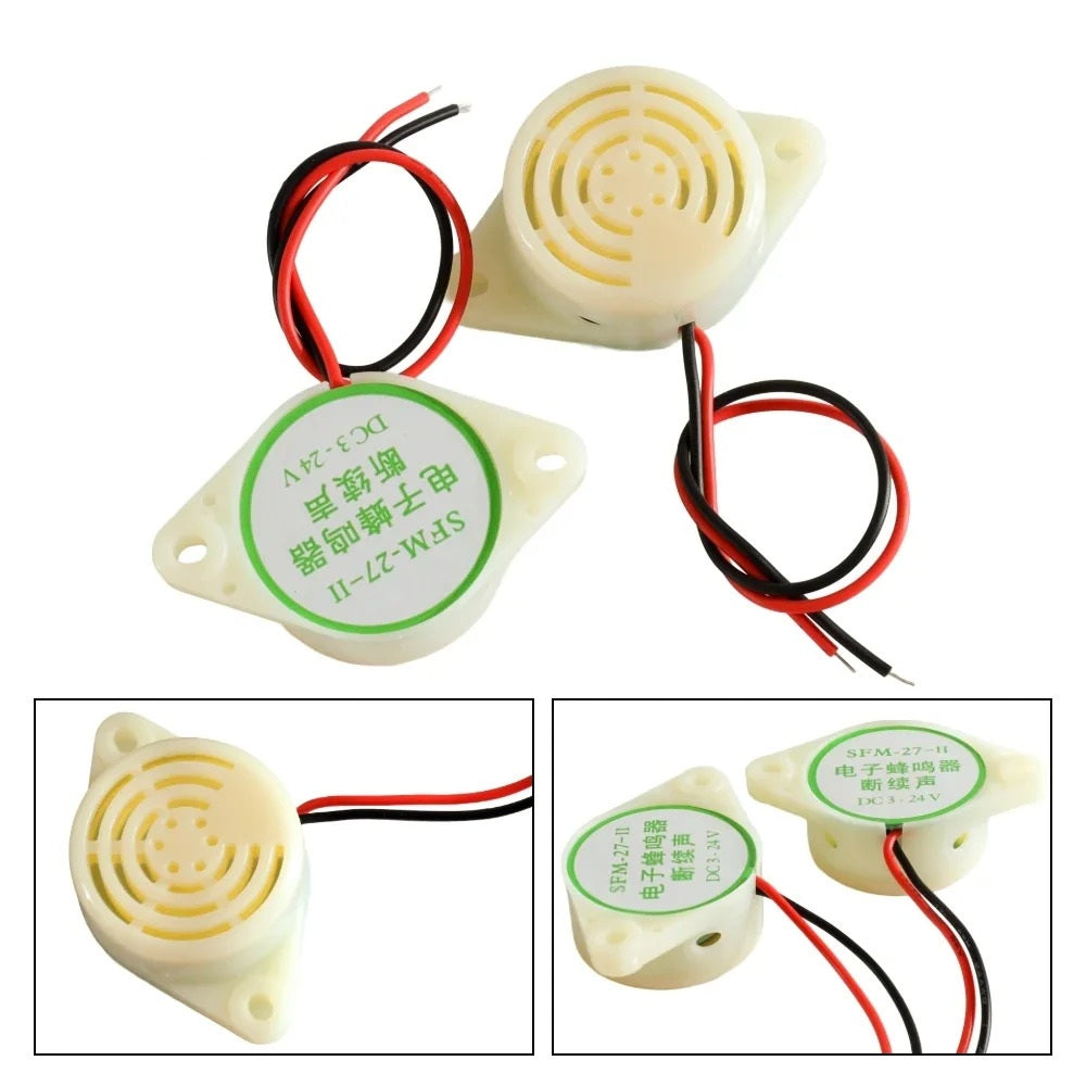 4 x INTERMITTENT BEEP HIGH DECIBEL DC BUZZER 3-24V
