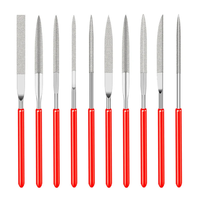 10 x NEEDLE DIAMOND FILE SET