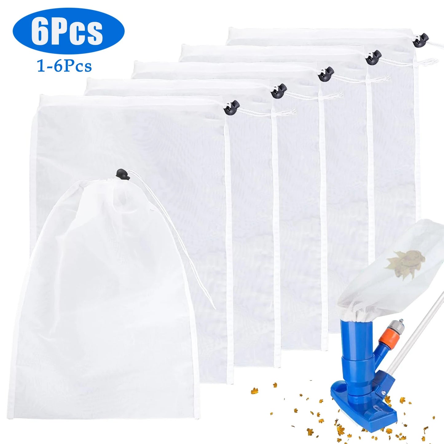 6 x POOL / POND VACUUM REPLACEMENT BAGS