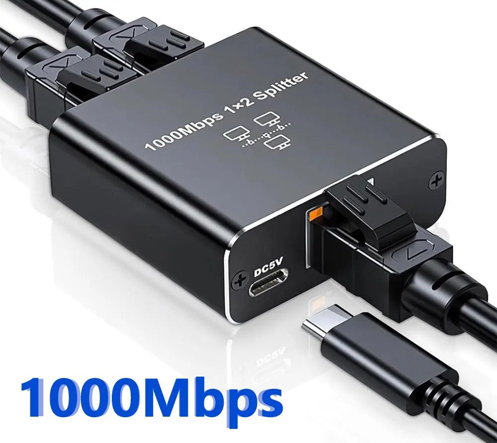 2 WAY RJ45 SPLITTER SWITCH 1000MBPS