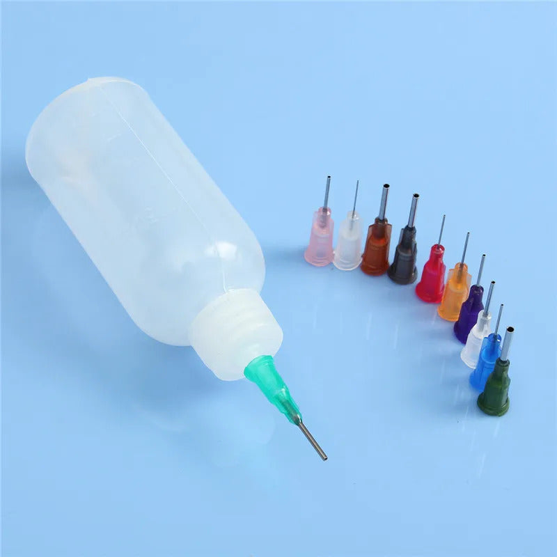 50ml TRANSPARENT GLUE BOTTLE WITH NEEDLE TIPS