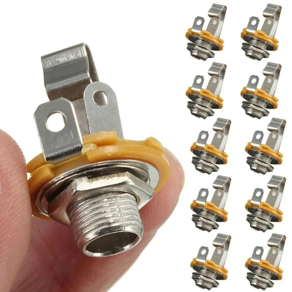 10 x 6.35mm / 6.5mm 1/4" FEMALE STEREO PLUG JACK AUDIO CONNECTOR