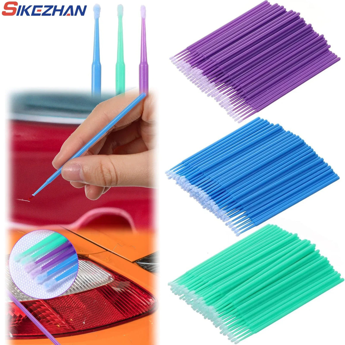 100 x PRECISION PAINT TOUCH UP BRUSHES