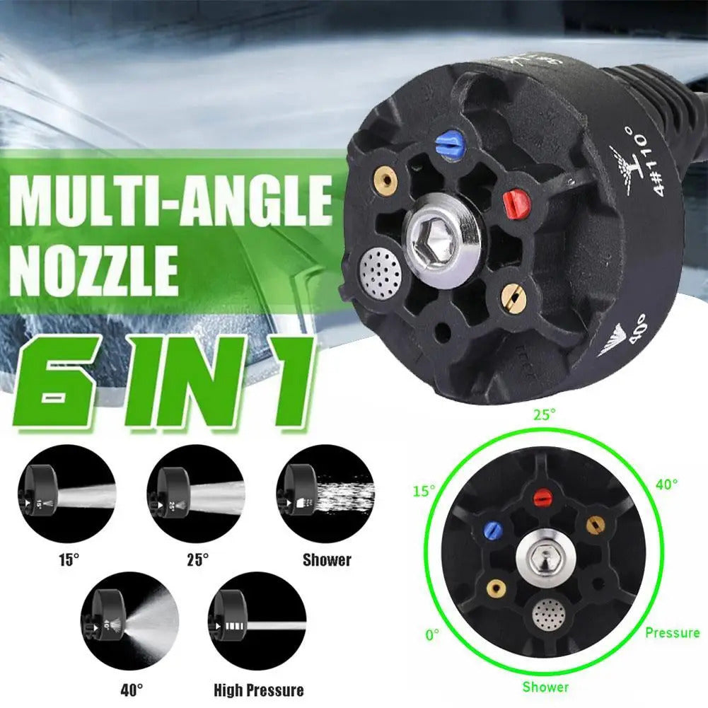 1/4" QUICK CONNECT HIGH PRESSURE NOZZLE WASHER 6 IN 1