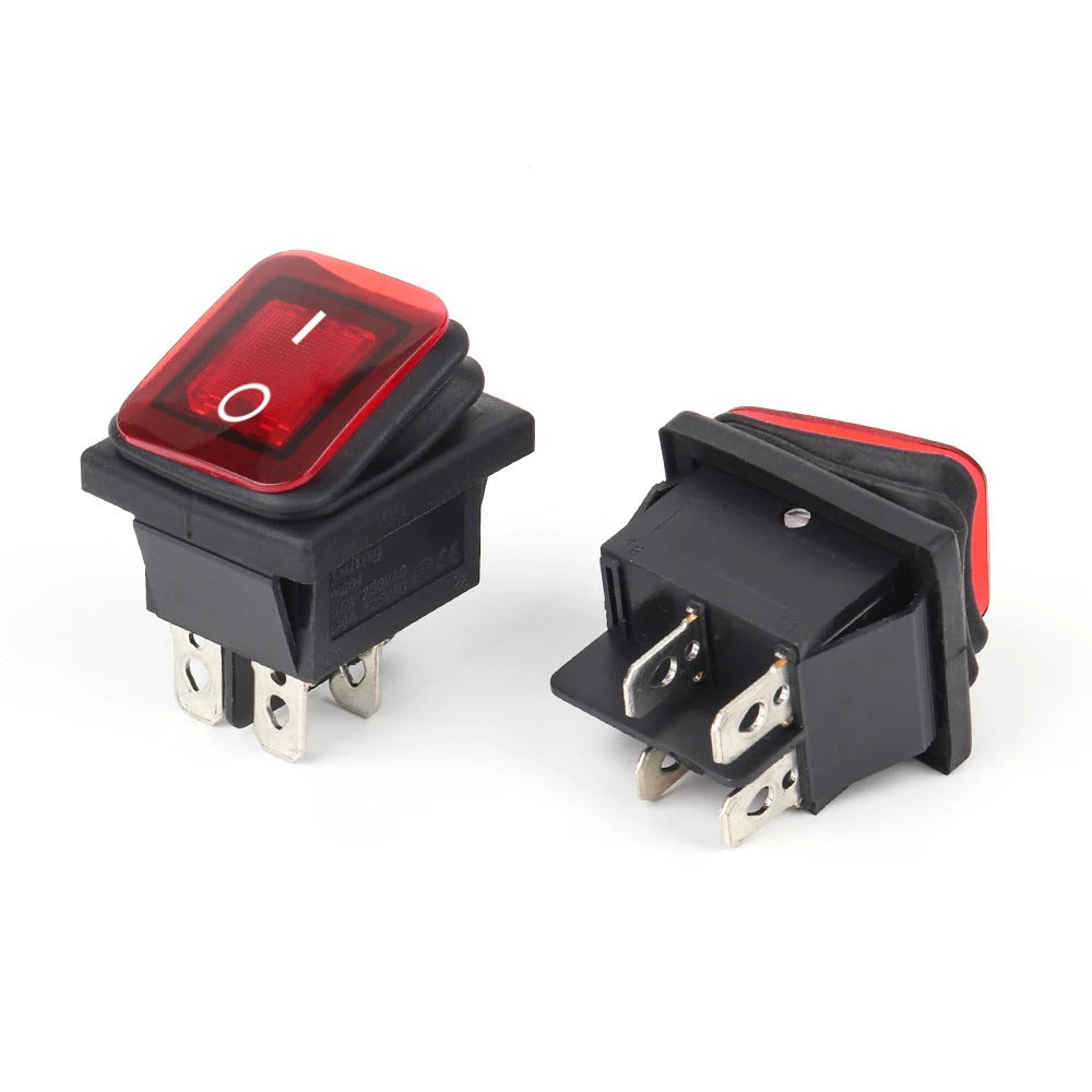 2 x 16A WATERPROOF ON OF ROCKER SWITCH 4 PIN