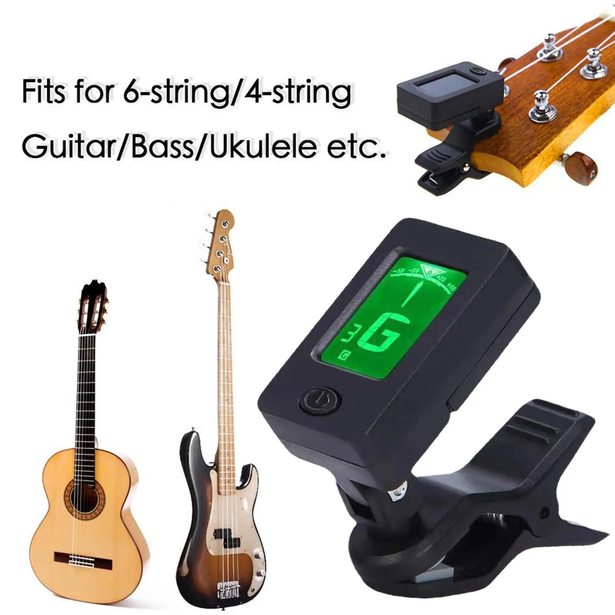 PROFESSIONAL CLIP ON 360 DEGREE ACOUSTIC GUITAR TUNER WITH LCD SCREEN