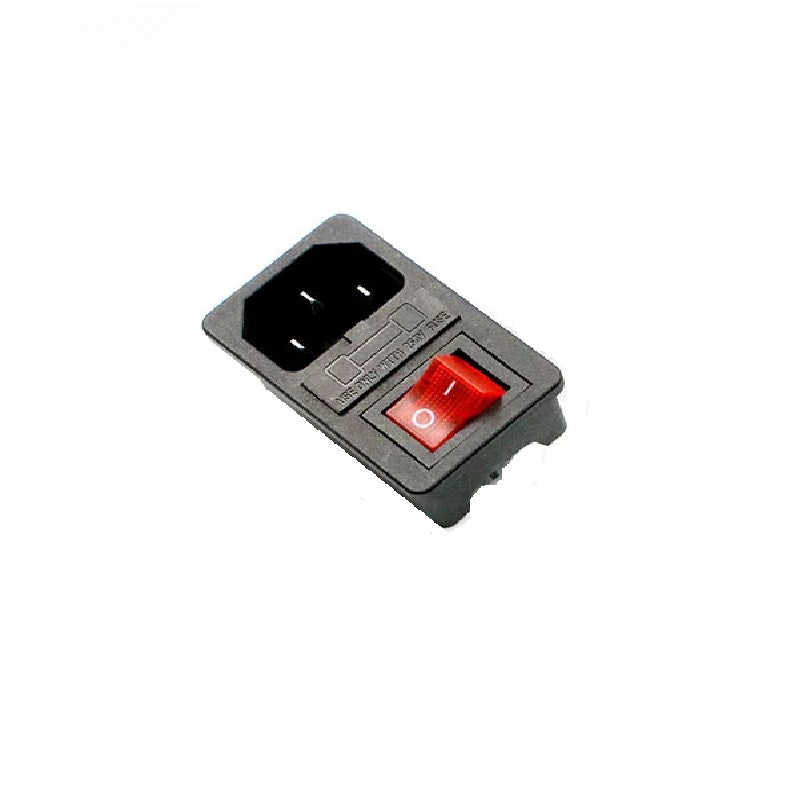 IEC320 C14 POWER SOCKET 10A FUSE ROCKER SWITCH