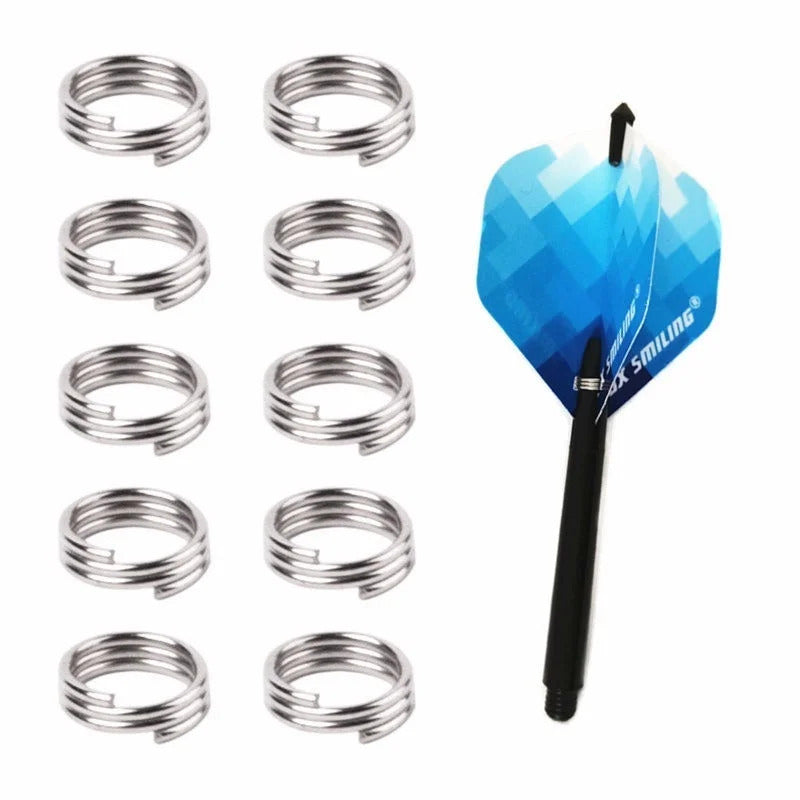 100 x METAL DARTS FLIGHT HOLDER O RINGS