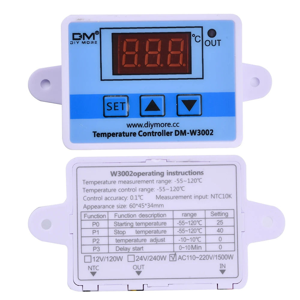 W3002 DIGITAL TEMPERATURE CONTROLLER 12/24V