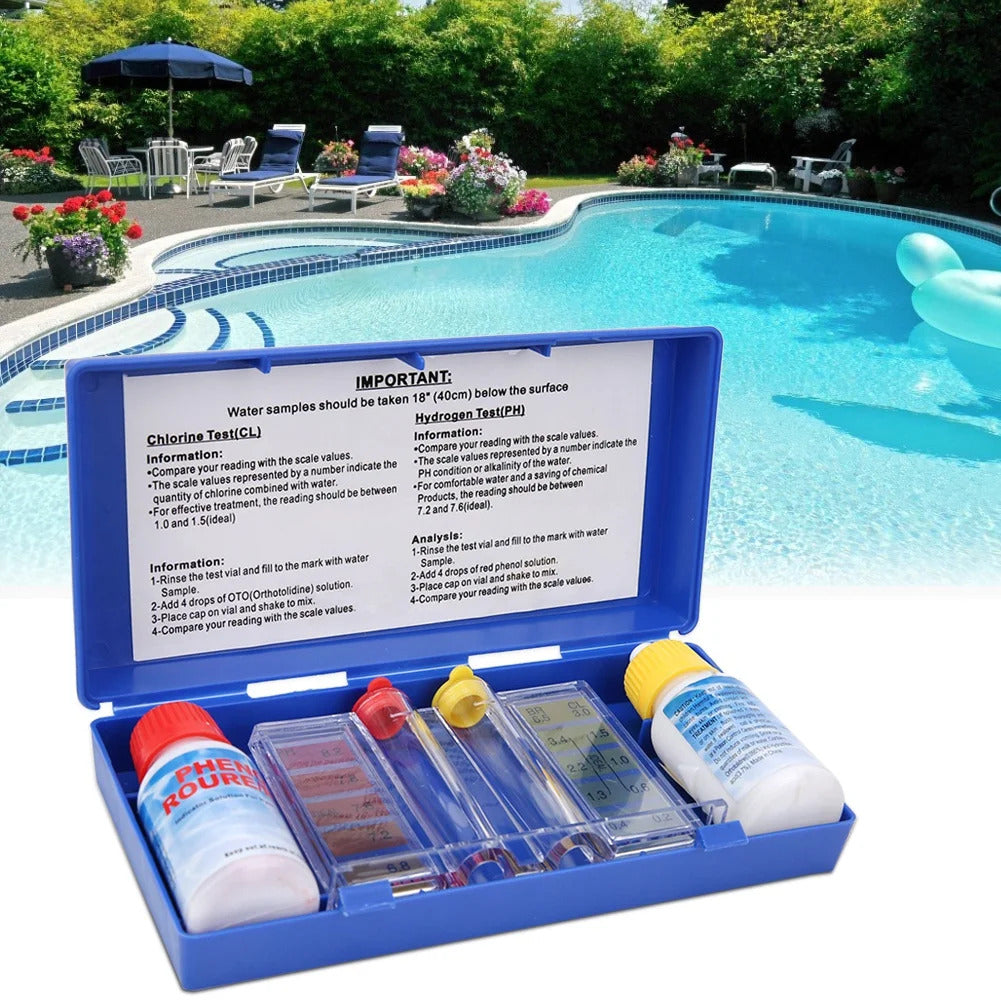 PH & CHLORINE WATER QUALITY TEST KIT, SWIMMING POOL HOT TUB