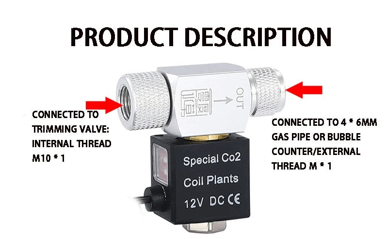 AQUARIUM CO2 VALVE WITH UK PLUG - NORMALY CLOSED