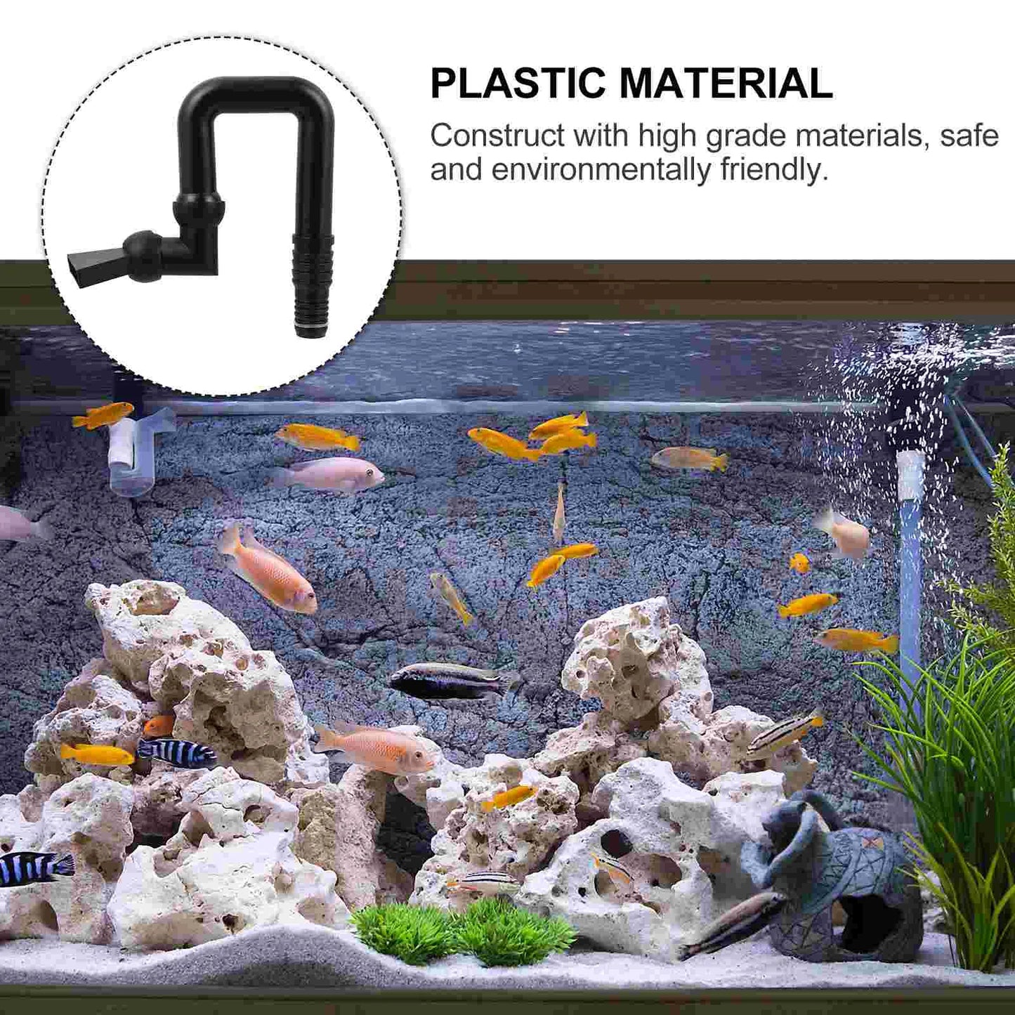 DUCKBILL U SHAPED AQUARIUM OUTLET PIPE 20mm 25mm