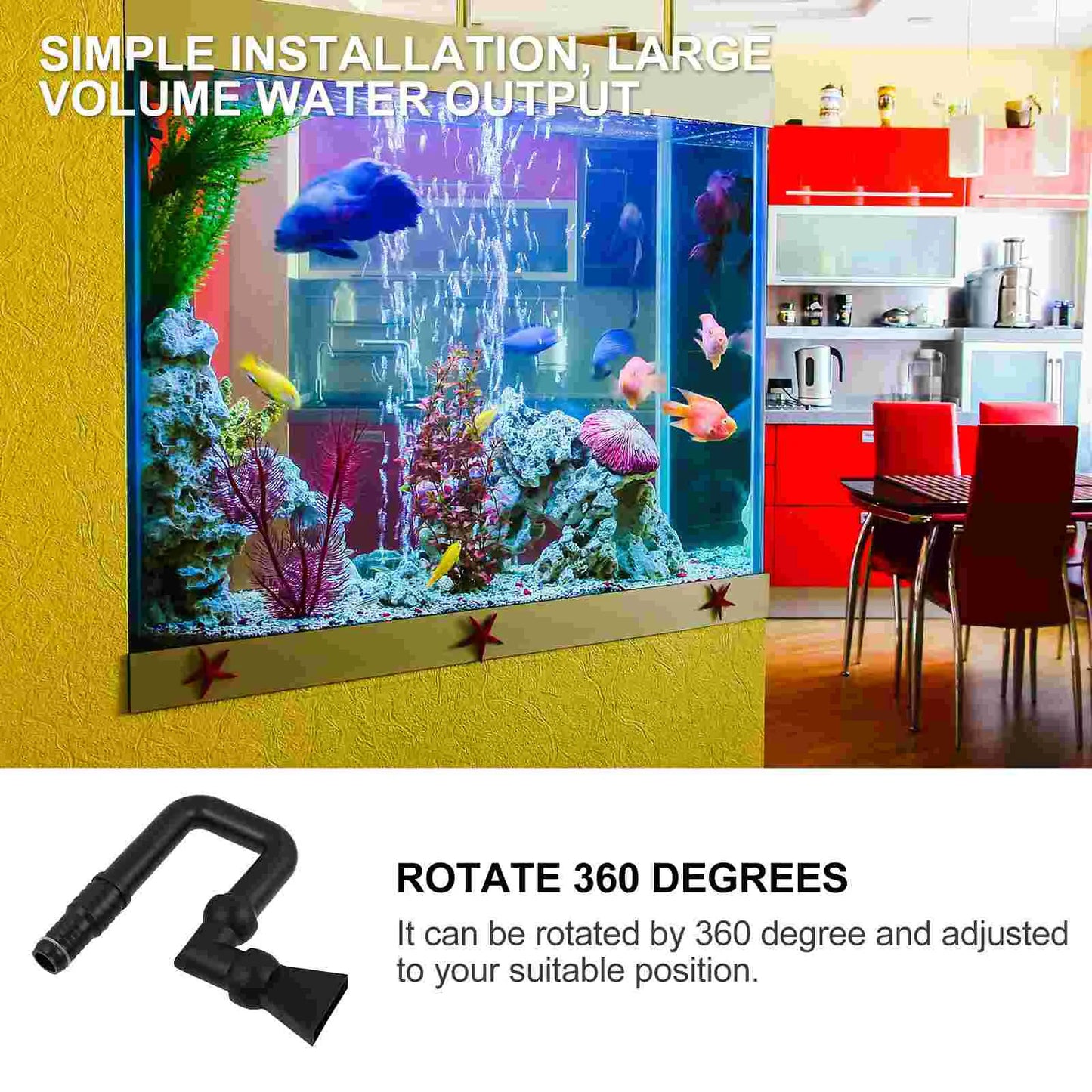 DUCKBILL U SHAPED AQUARIUM OUTLET PIPE 20mm 25mm