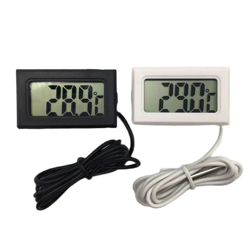 LCD RECESSED HYGROMETER WITH PROBE - BLACK or WHITE