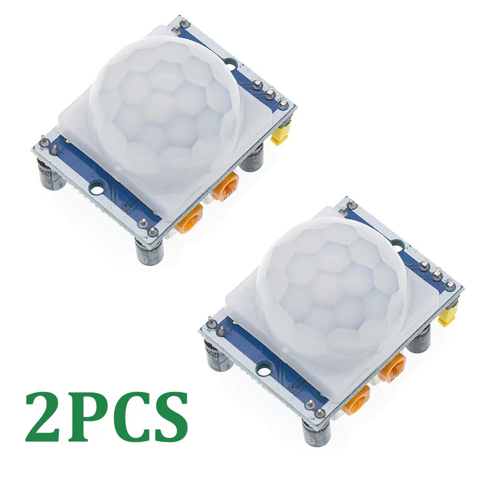 2 x HC-SR501 ADJUSTABLE IR MOTION DETECTOR MODULE