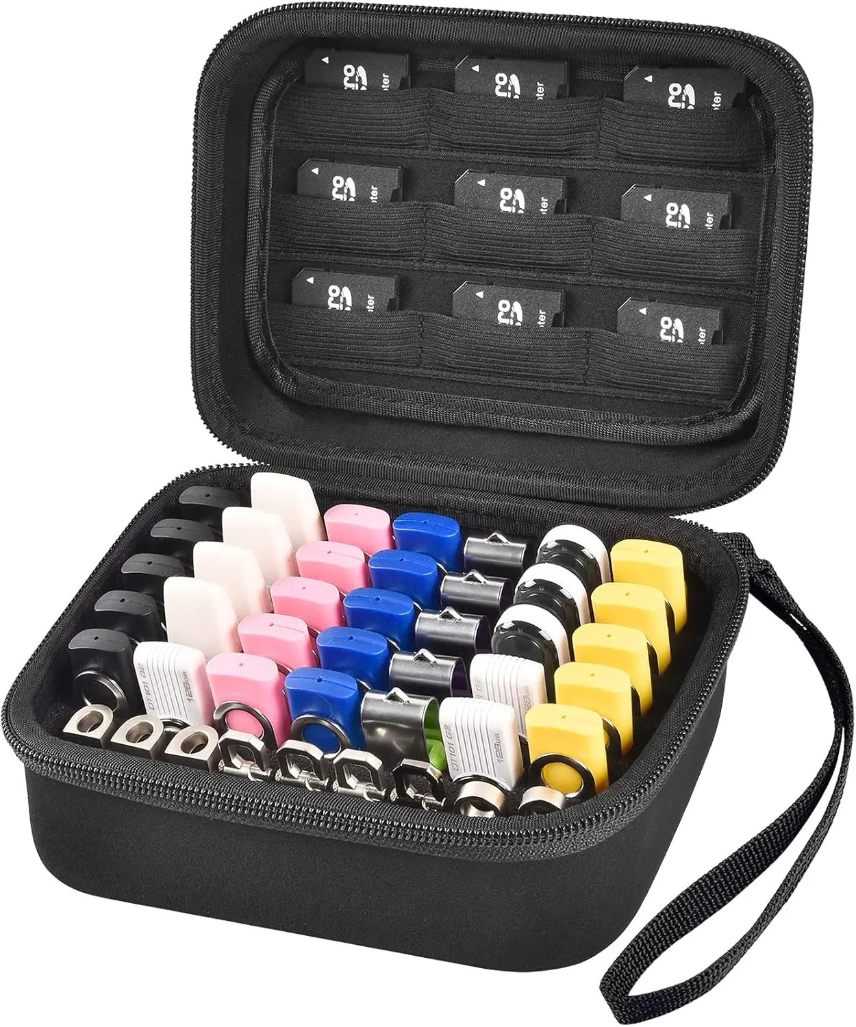 USB FLASH DRIVE HARD STORAGE CASE SD CARD
