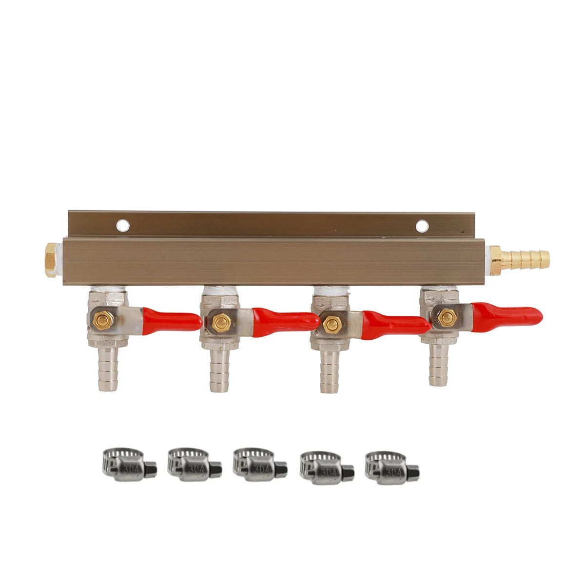 AIR / CO2 DISTRIBUTOR MANIFOLD WITH BALL VALVES