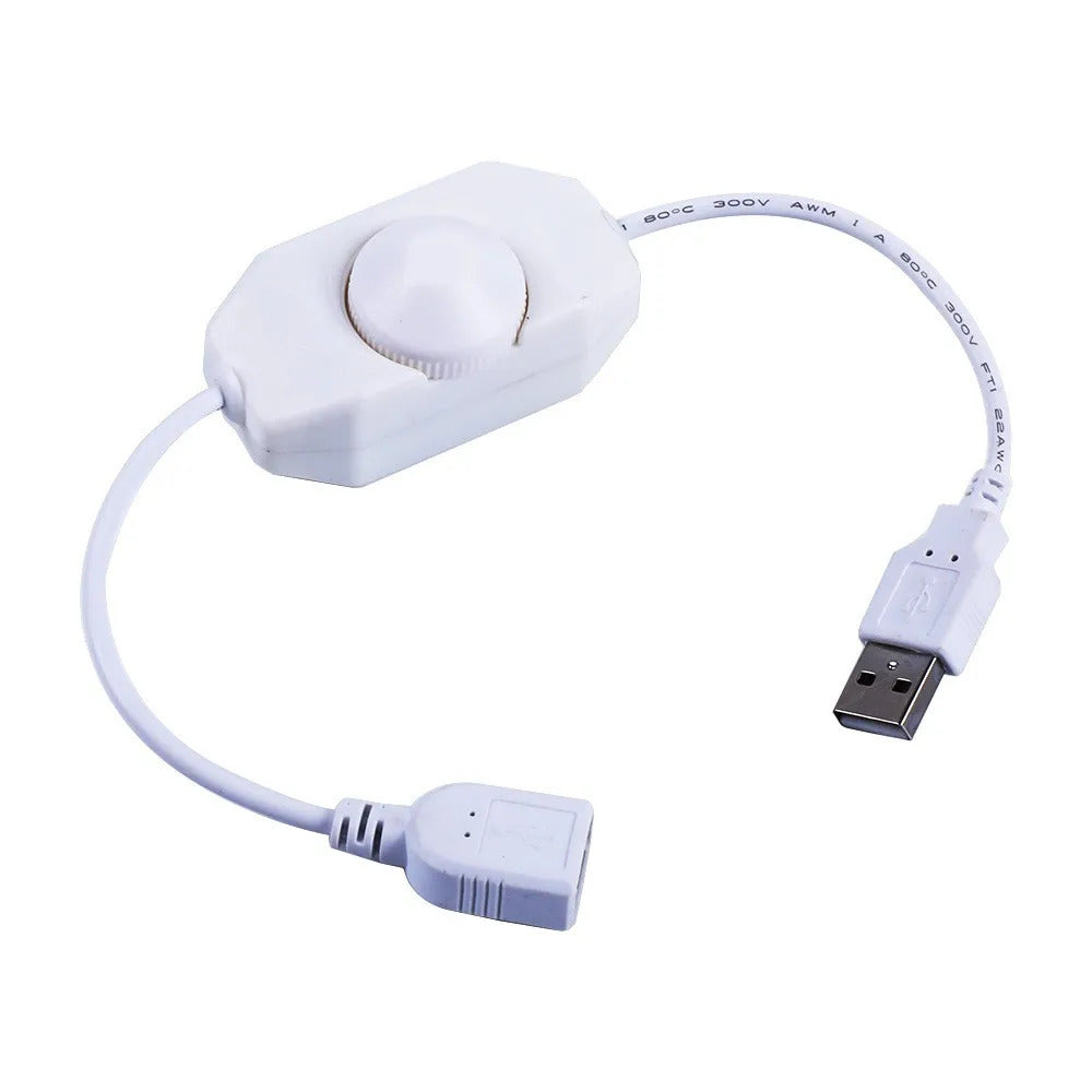 INLINE USB DC 5V STEPLESS INLINE LED DIMMER SWITCH - WHITE or BLACK