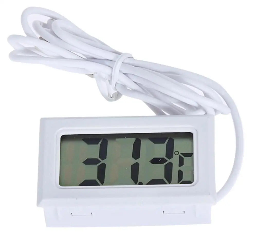 LCD RECESSED HYGROMETER WITH PROBE - BLACK or WHITE