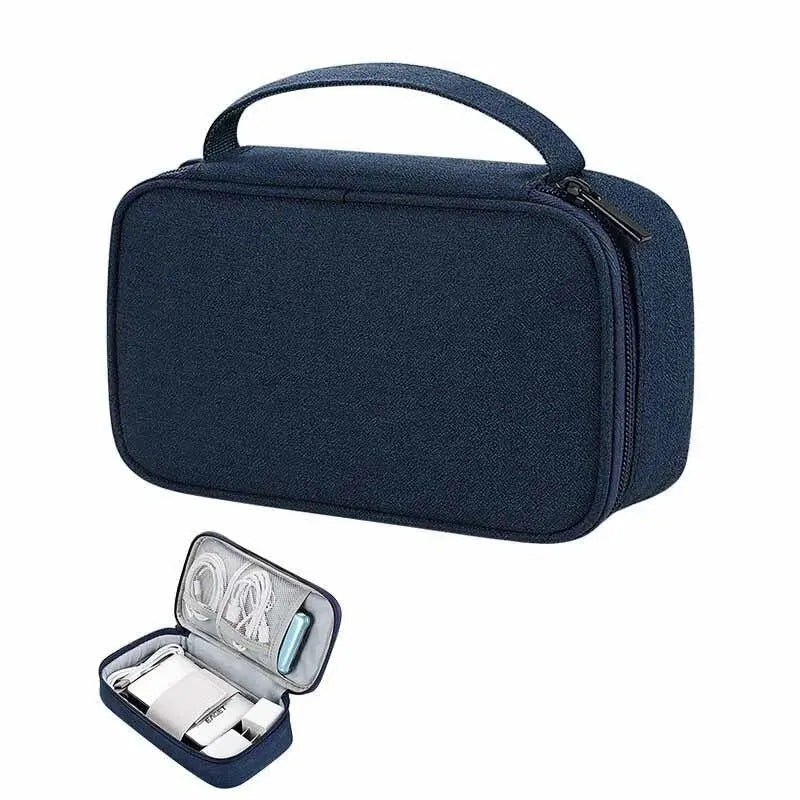 SMALL DEVICE STORAGE BAG - GREY, BLACK & BLUE