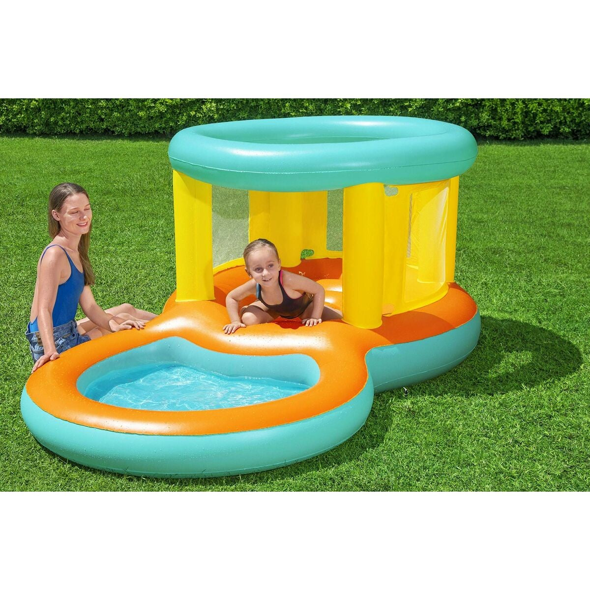 BESTWAY JUMPTOPIA BOUNCER & PADDLING POOL 2.39m x 1.42m x 1.02m PLAY POOL