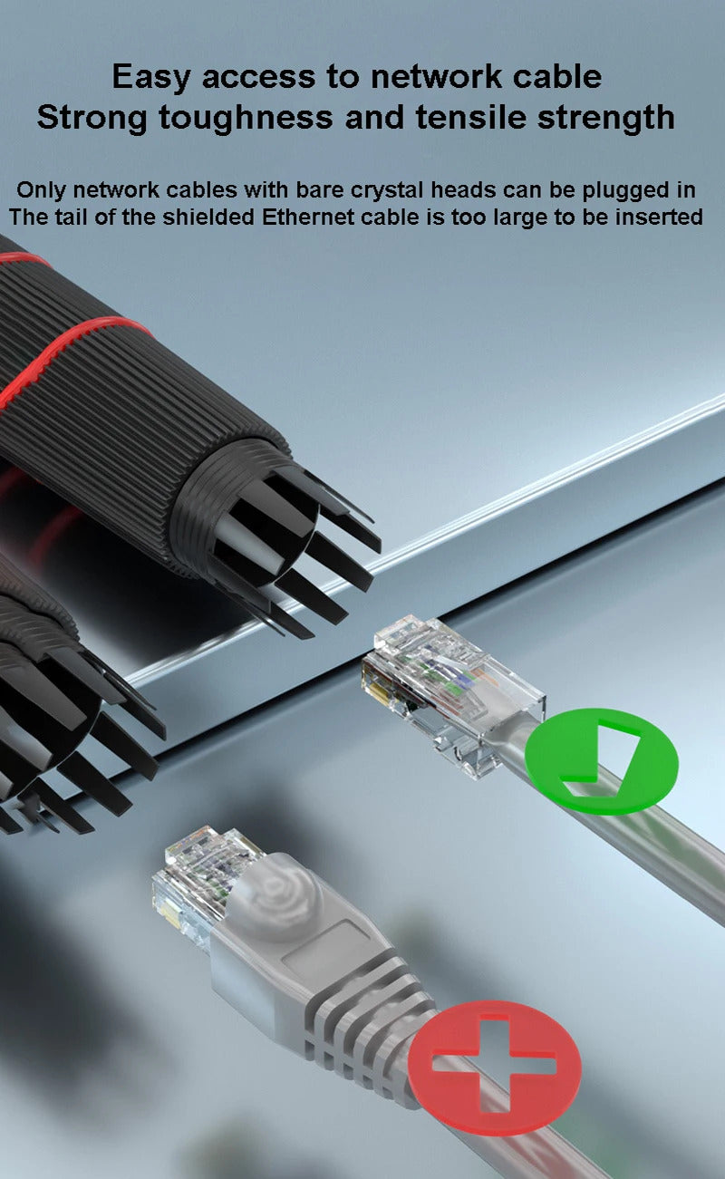 RJ45 WATERPROOF STRAIGHT THROUGH CONNECTION