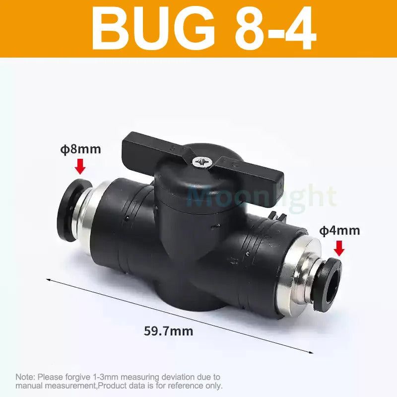 POND / AQUARIUM AIR LINE REDUCING VALVES 4 6 8 10 12 14 16mm REGULATOR TAP PUSH FIT