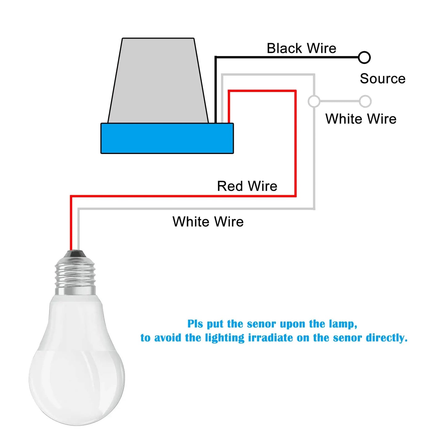 AUTOMATIC ON / OFF PHOTOCELL LIGHT SENSOR SWITCH