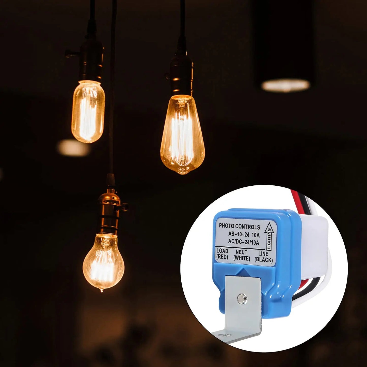 AUTOMATIC ON / OFF PHOTOCELL LIGHT SENSOR SWITCH